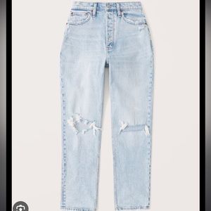 Abercrombie Curve Love High Rise Dad Jean LONG